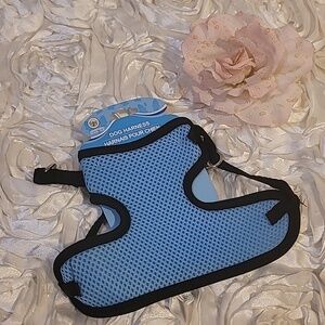 Dog Harness Blue Black Adjustable Harness - Small Dog